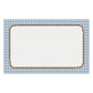 Toalha de Mesa Retangular Ramos Flores Xadrez Azul 6 Lugares 140x220