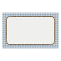 Toalha de Mesa Retangular Ramos Flores Xadrez Azul 6 Lugares 140x220