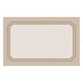 Toalha de Mesa Retangular Clássica Xadrez Bege 6 Lugares 140x220