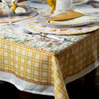 Toalha de Mesa Retangular Páscoa Coelhos no Jardim 8 Lugares 140x270