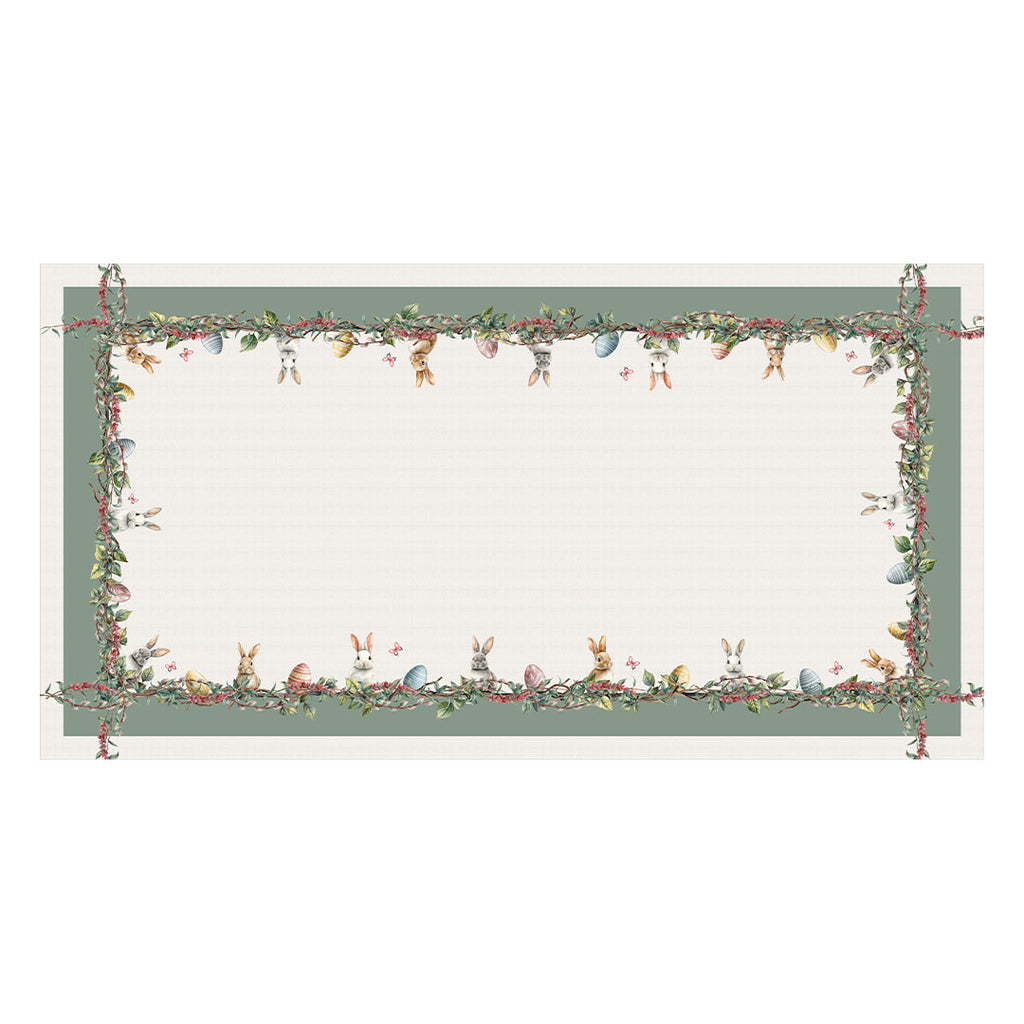Toalha de Mesa Retangular Coelhos o Ovos de Páscoa 8 Lugares 140x270