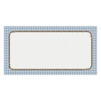 Toalha de Mesa Retangular Ramos Flores Xadrez Azul 8 Lugares 140x270