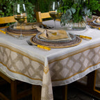 Toalha de Mesa Retangular Rustic Ambar 6 Lugares 140x220