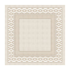 Toalha de Mesa Quadrada Dunas Ikat Bege 4 Lugares 140x140