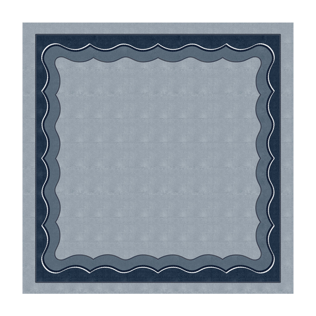 Toalha de Mesa Quadrada Blue Waves 4 Lugares 140x140