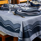 Toalha de Mesa Retangular Blue Waves 6 Lugares 140x220