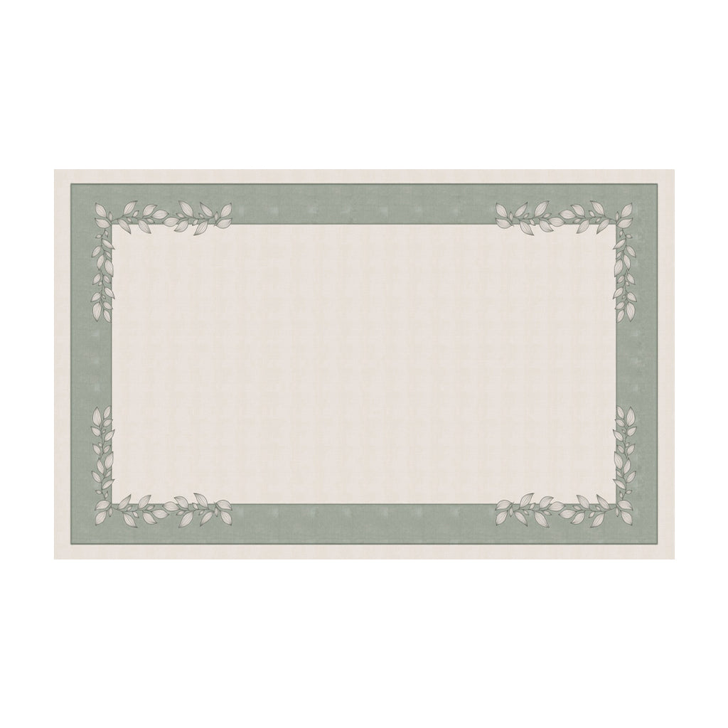 Toalha de Mesa Retangular Folhas Verdes 6 Lugares 140x220