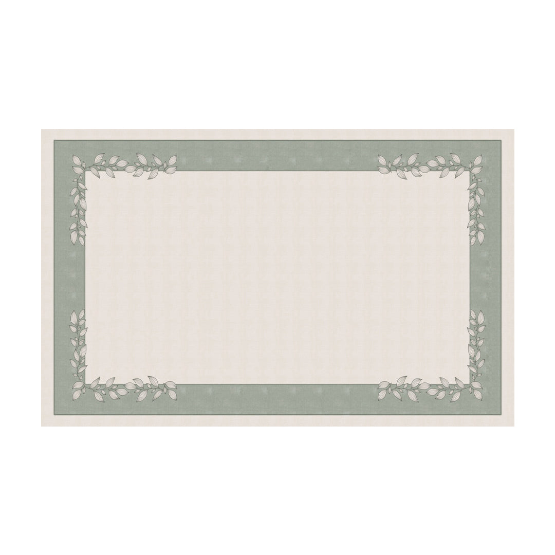 Toalha de Mesa Retangular Folhas Verdes 6 Lugares 140x220