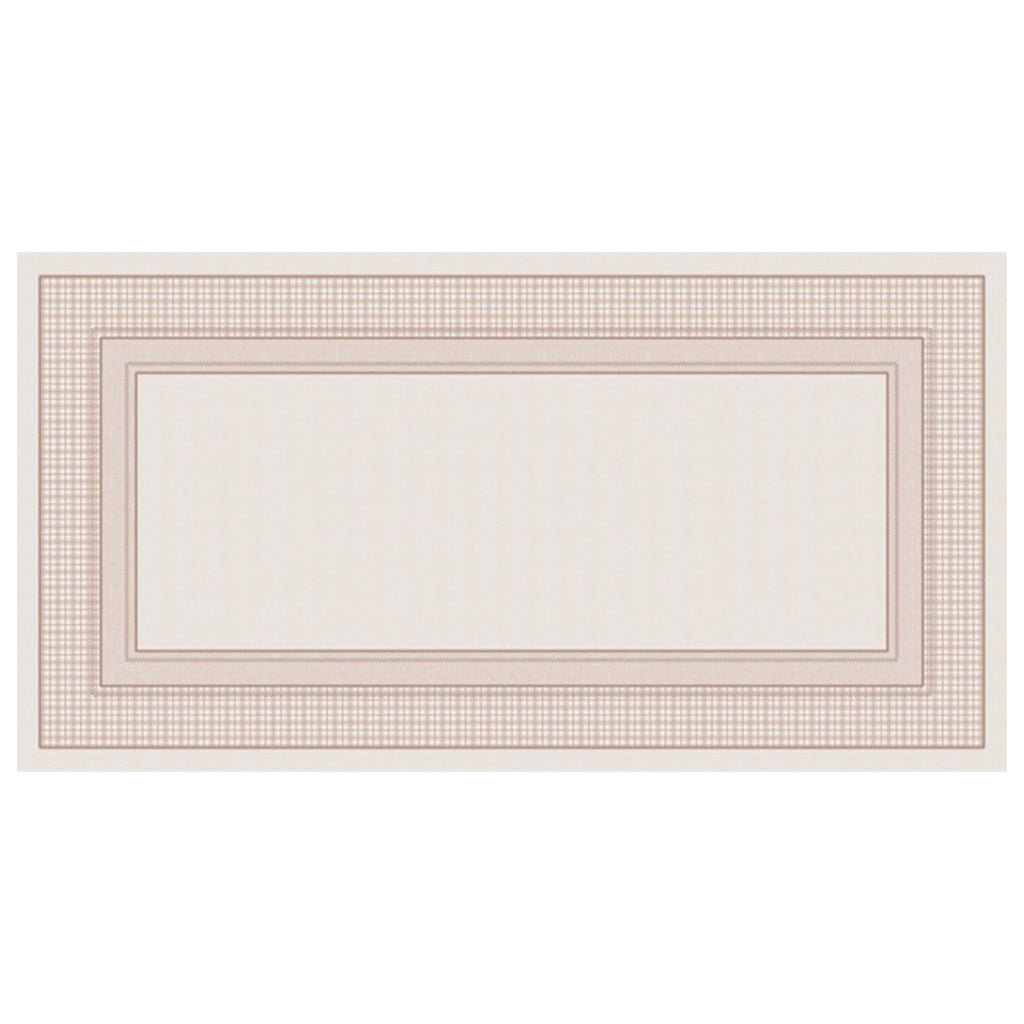 Toalha de Mesa Retangular Xadrez Bege 8 Lugares 140x270