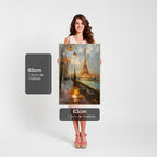 Quadro Torre Eiffel Paris com e sem Vidro Moldura Amadeirada - Grande 80x120cm