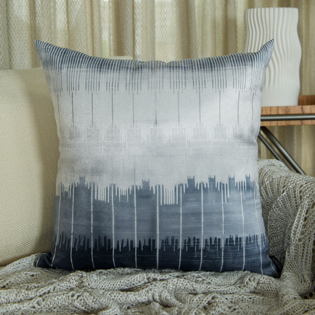 Capa Almofada Acetinada Degradê Azul Silk Home 50x50cm