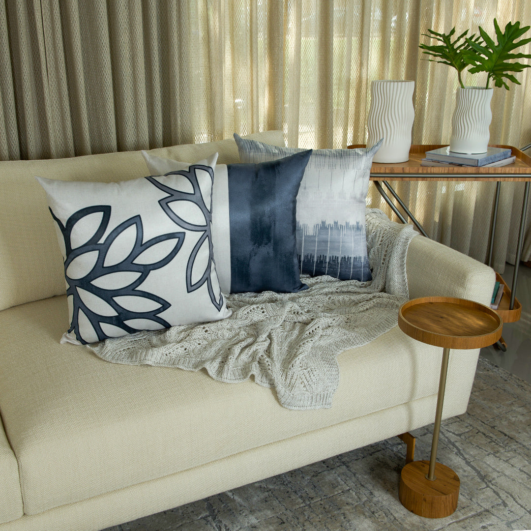 Capa Almofada Acetinada Degradê Azul Silk Home 50x50cm
