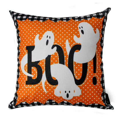 Capa Almofada Aveludada Halloween Dia Das Bruxas Fantasma Boo