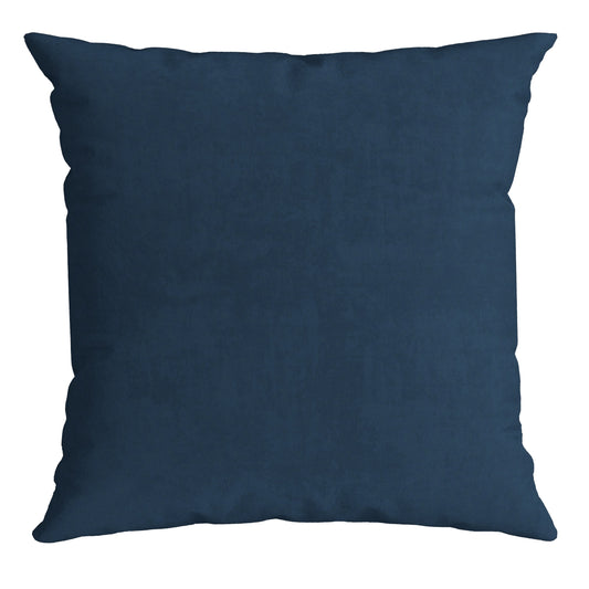 Capa Almofada Veludo Luxor Azul Denim Lisa 43x43cm