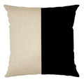 Capa Almofada Veludo Luxor Preta e Bege  50x50cm