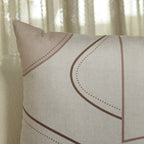 Capa Almofada Veludo Luxor Geométrica Branca e Bege 50x50cm