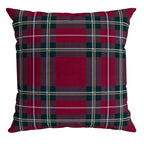 Capa Almofada Natalina Veludo Xadrez Clássica 50x50cm