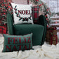 Capa Almofada Natalina Veludo Verde - Feliz Natal 35x55cm