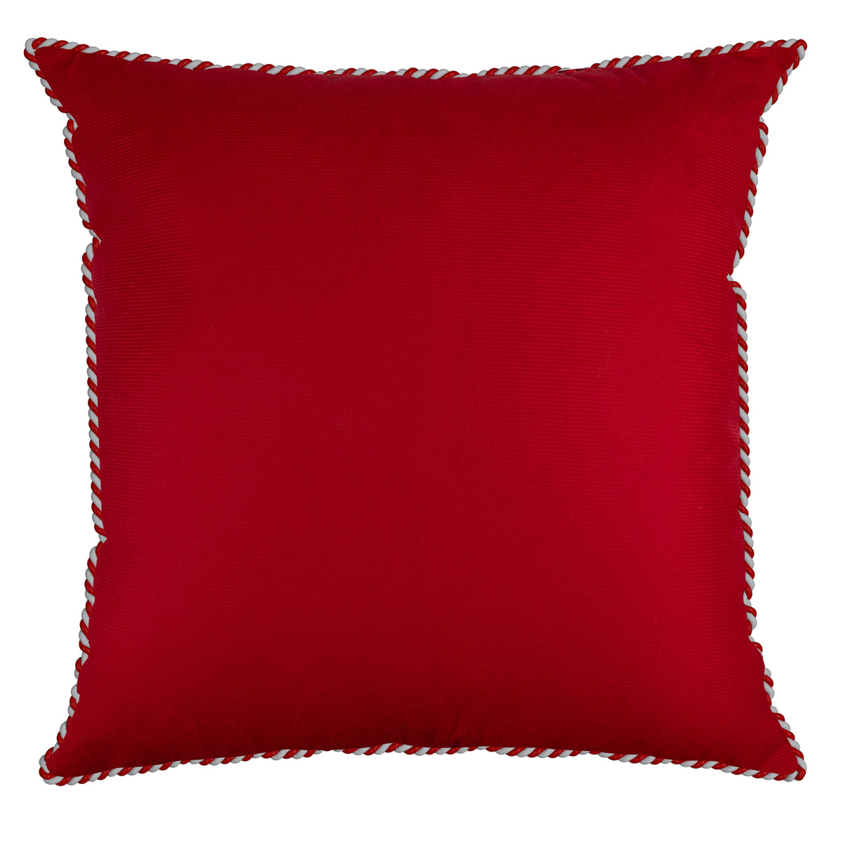 Capa Almofada Natalina Aveludada Lisa 43x43cm c/ Cordonê