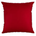 Capa Almofada Natalina Lisa Aveludada Vermelho c/ Cordão 43x43cm