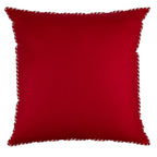Capa Almofada Natalina Lisa Aveludada Vermelho c/ Cordão 43x43cm