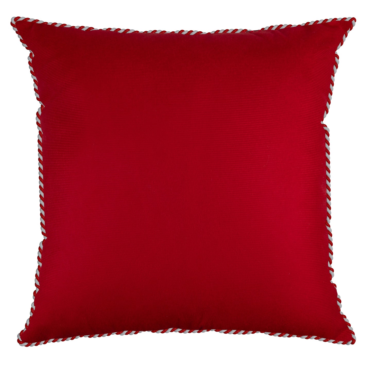 Capa Almofada Natalina Lisa Aveludada Vermelho c/ Cordão 43x43cm