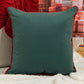 Capa Almofada Natalina Aveludada Verde Lisa 43x43cm c/ Cordonê