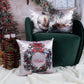 Capa Almofada Cetim Branco Champagne - Bola de Natal Globo de Neve 43x43cm
