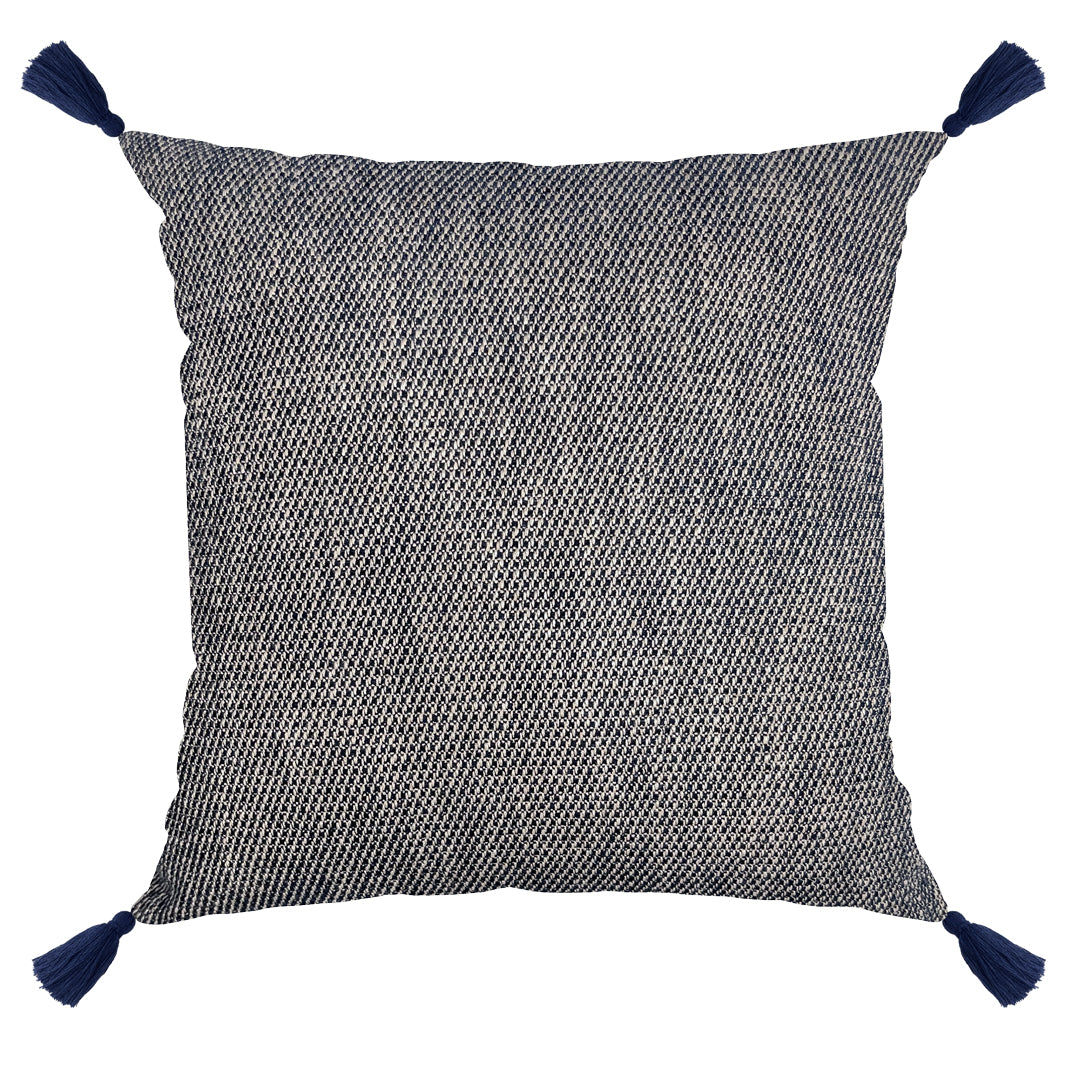 Capa Almofada Jacquard Azul com Tassel 50x50cm Concept