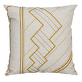 Capa Almofada cor Linho Bordada Mostarda 50x50cm Concept