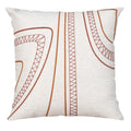 Capa Almofada cor Linho Bordada Terracota 50x50cm Concept