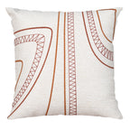 Capa Almofada cor Linho Bordada Terracota 50x50cm Concept