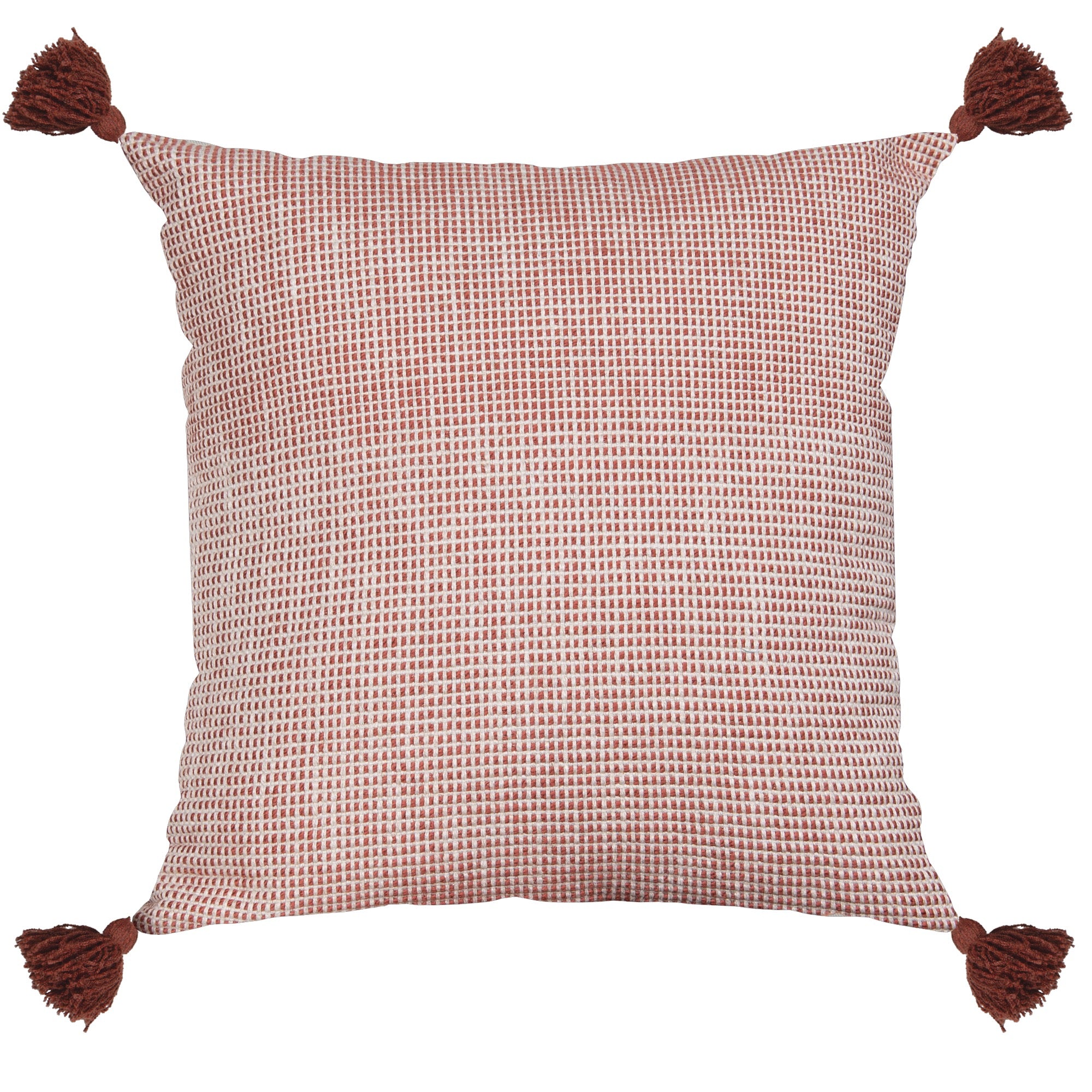 Capa Almofada Jacquard Terracota c/ Tassel 50x50cm Concept