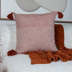 Capa Almofada Jacquard Terracota c/ Tassel 50x50cm Concept