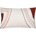 Capa Almofada cor Linho Bordada Boucle Terracota 35x55cm Concept