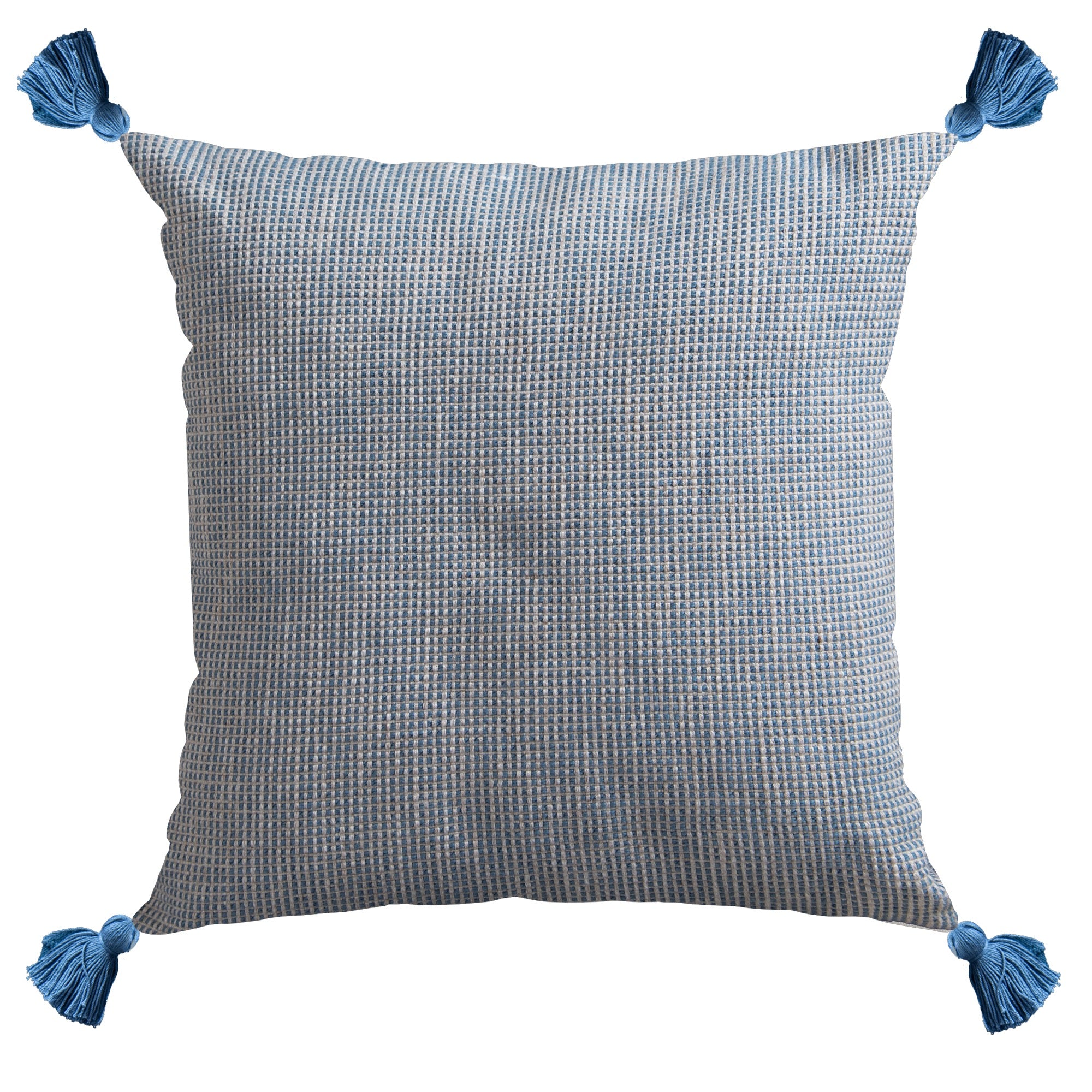 Capa Almofada Jacquard Azul c/ Tassel 50x50cm Concept