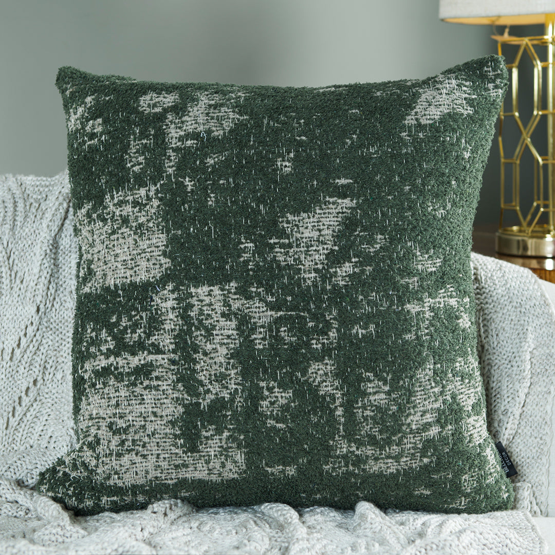 Capa Almofada Jacquard Verde e Cinza 50x50cm Concept