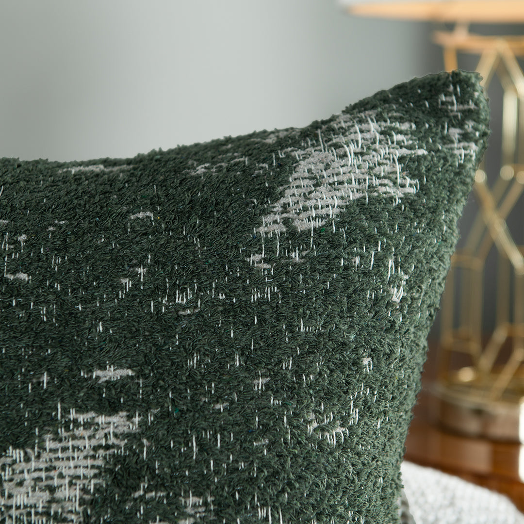 Capa Almofada Jacquard Verde e Cinza 50x50cm Concept