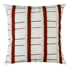Capa Almofada cor Linho Bordada com Fio Boucle Terracota 50x50cm Concept
