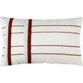 Capa Almofada cor Linho Bordado com Fio Boucle Terracota 35x55cm Concept