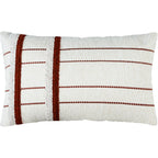 Capa Almofada cor Linho Bordado com Fio Boucle Terracota 35x55cm Concept