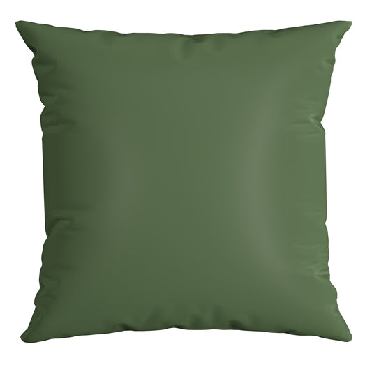 Capa Almofada Frente Verde e Verso Cru Elegance 43x43 cm