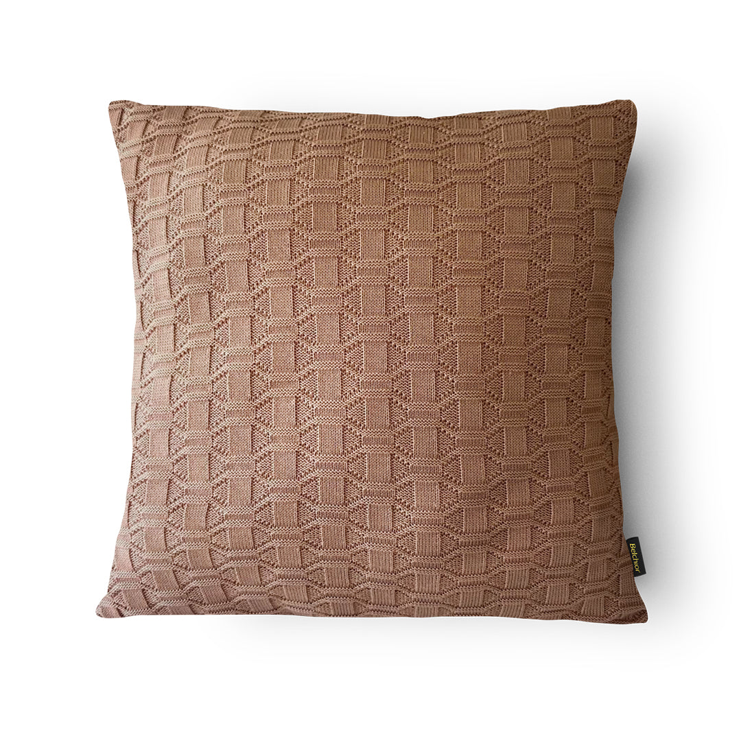 Almofada Tricot Diamond Rosê 50x50cm