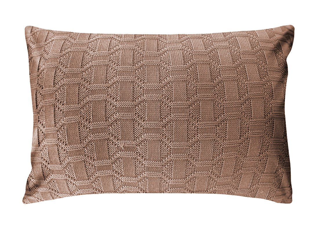 Almofada Tricot Diamond Rosê 35x55cm
