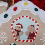 Almofada Pelúcia Casa de Doces Família Ginger Natal 54x46cm