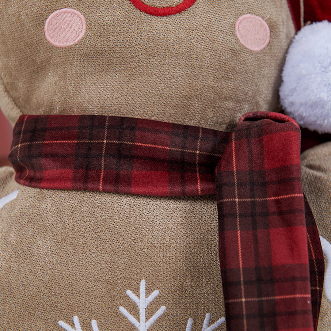 Almofada Pelúcia Biscoito de Gengibre 37x52cm GingerBell Natal