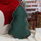 Almofada Veludo Árvore de Natal c/ Cordão de Bengala Doce 37x53cm