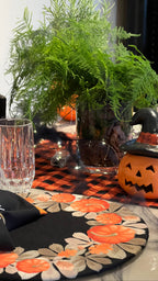 Kit 2 Capas p/ Sousplat Halloween Dia Das Bruxas Abóboras