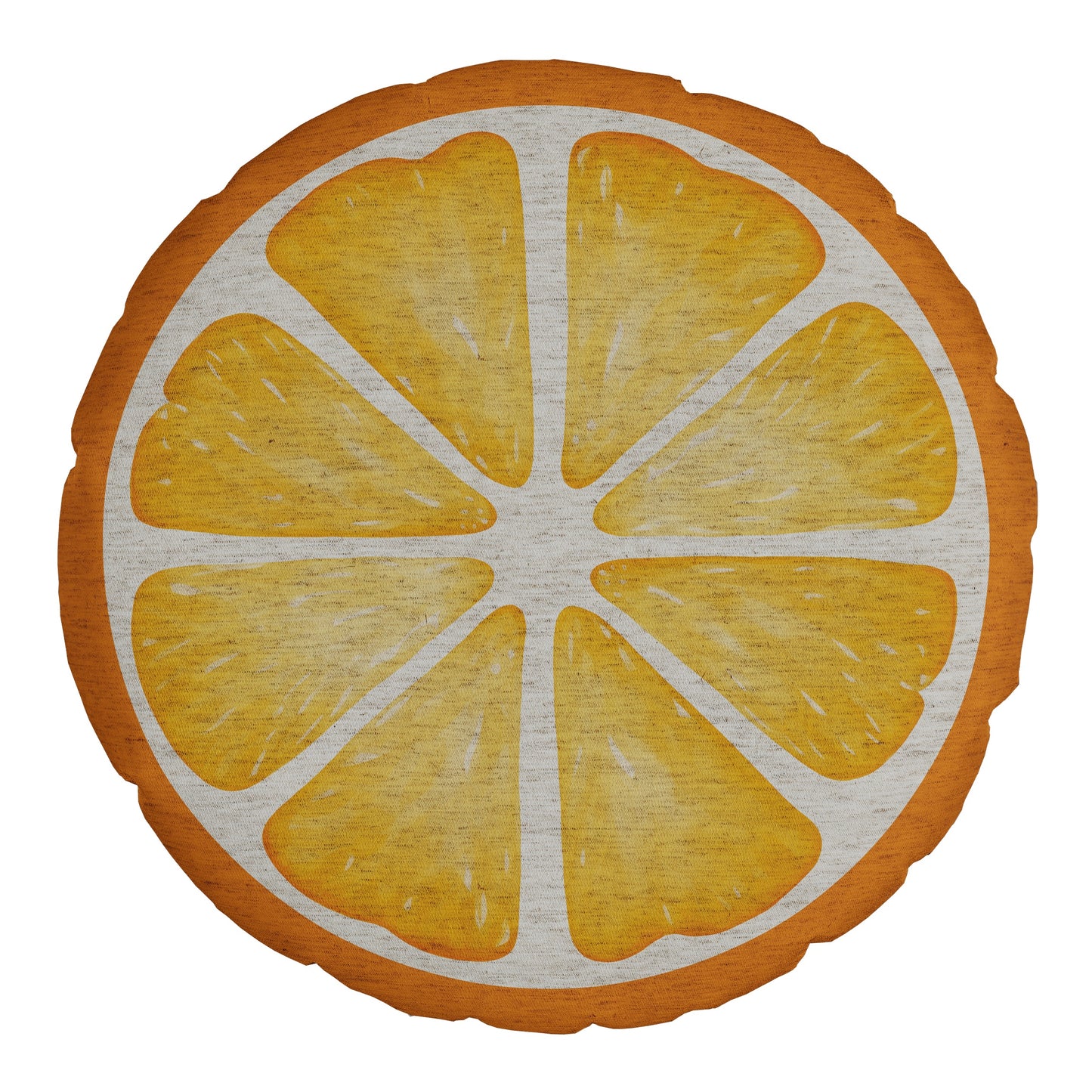 Almofada Linho Garden Redonda Formato de Laranja 43x43cm