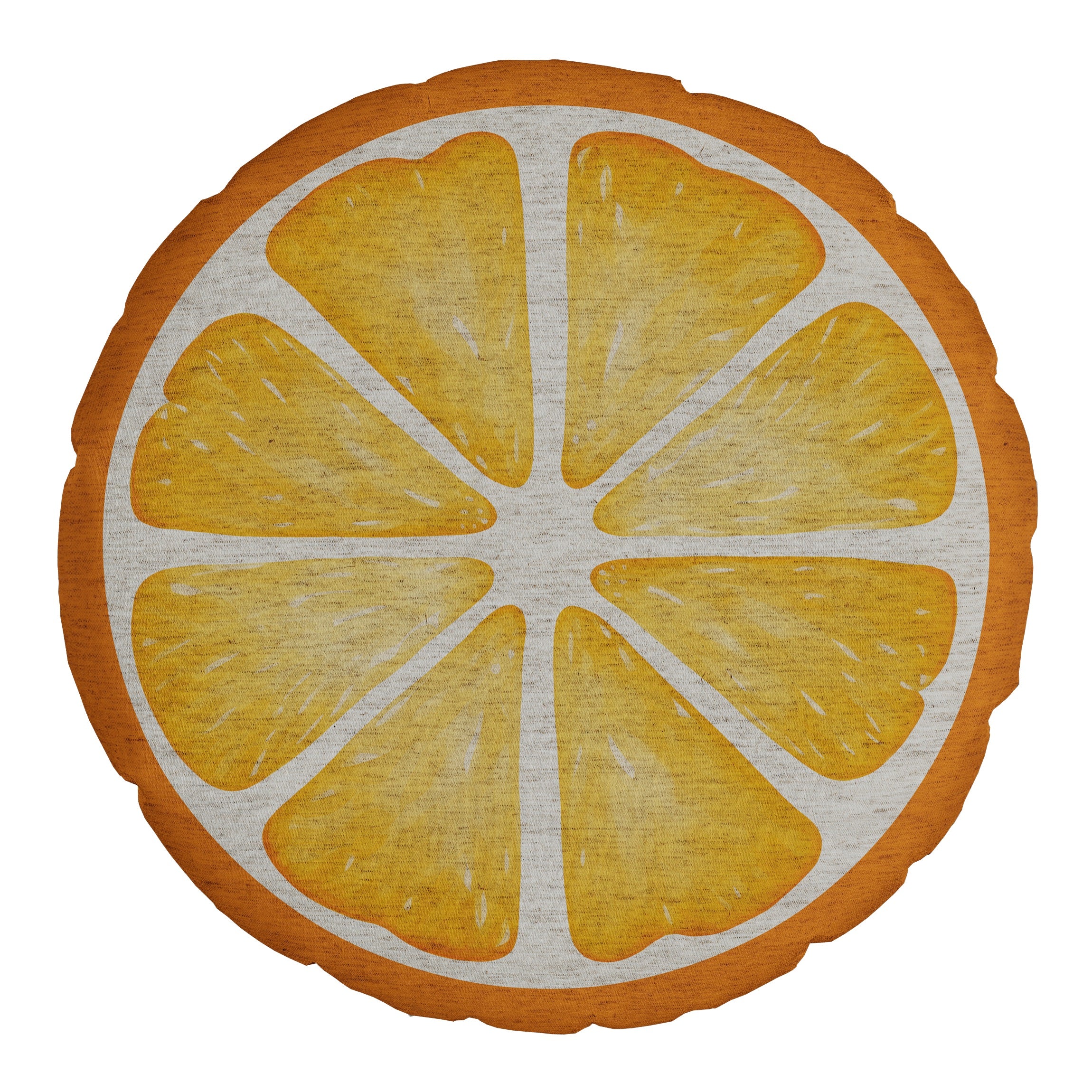 Almofada Linho Garden Redonda Formato de Laranja 43x43cm